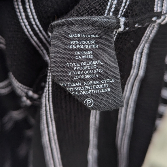 Theory | Delissa B Prosecco Sweater Dress Small Black White Stripe - Picture 10 of 14